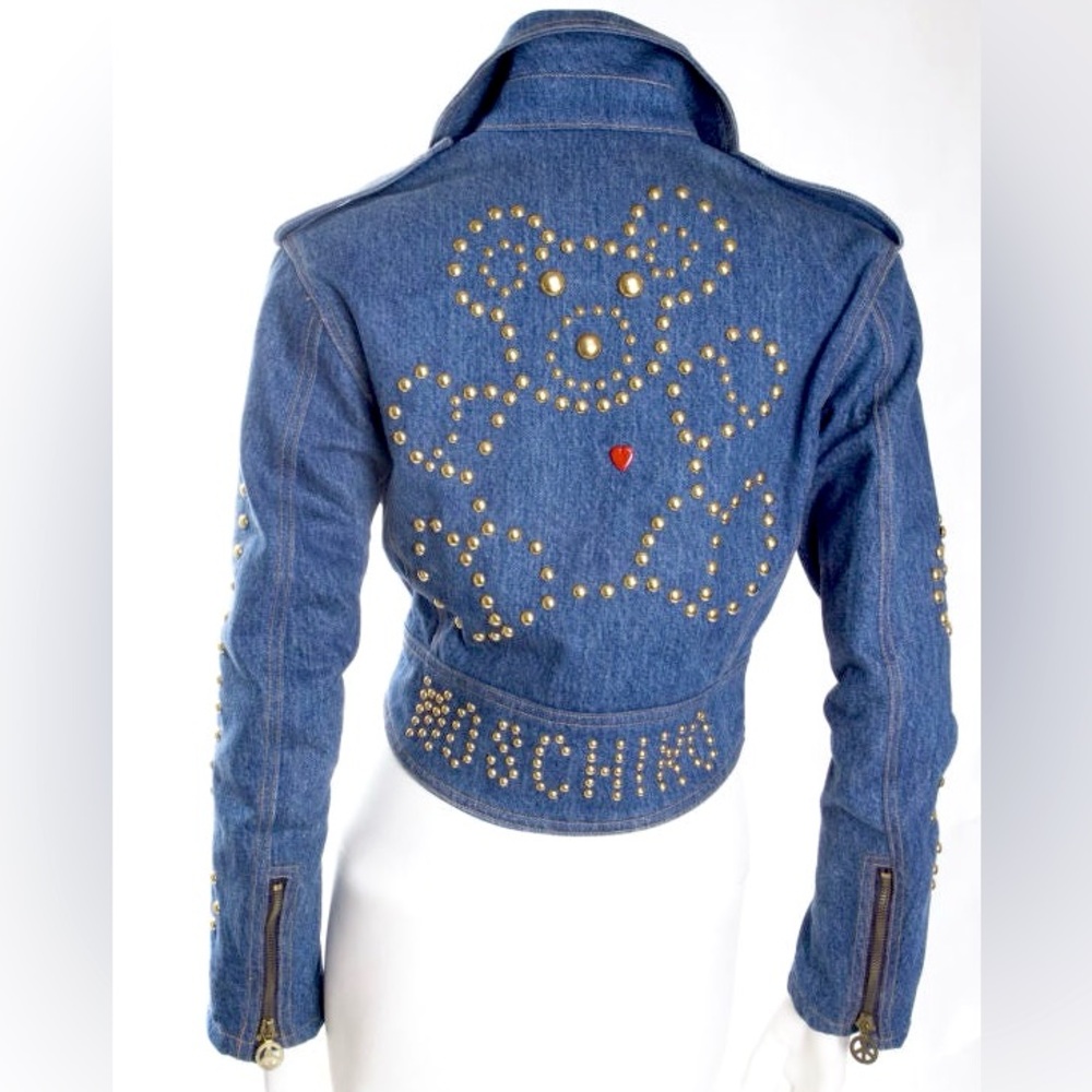 Moschino vintage 90s studded denim jacket